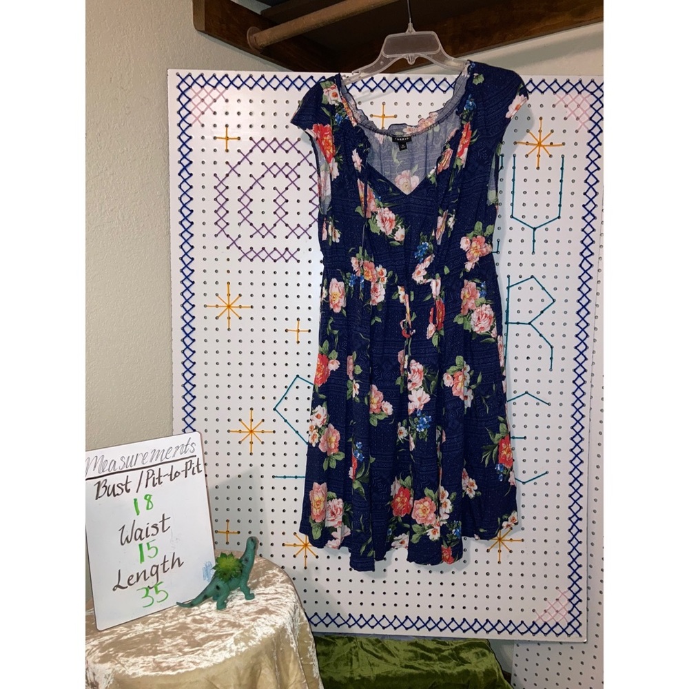 TORRID floral challis dress, sz 0/14